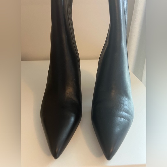 Veronica Beard Lisa Leather Mid-Heel Bootie - Picture 6 of 9